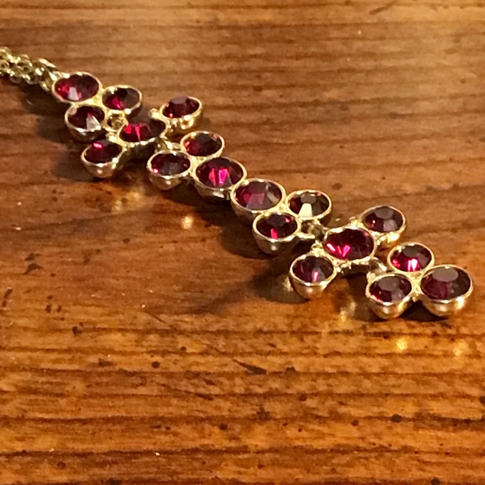 Vintage SHB long ruby red necklace